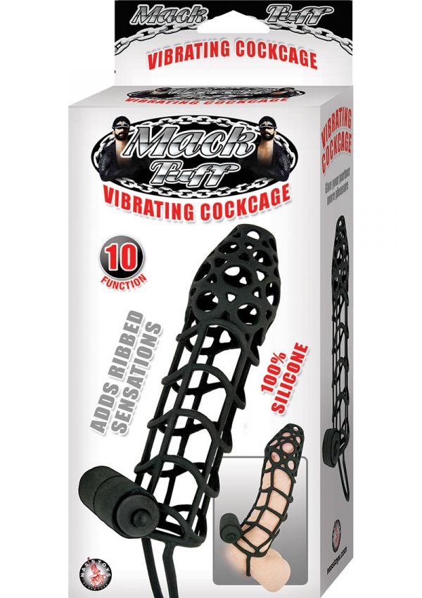 Mack Tuff Vibrating Silicone Cockcage Waterproof Black