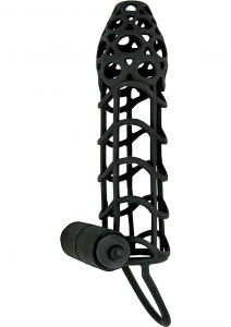 Mack Tuff Vibrating Silicone Cockcage Waterproof Black