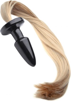 Frisky Butt Plug With Blonde Pony Tail 22 Inch