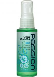 Passion Oral Ecstasy Deep Throat Desensitizing Spray Mint 2 Ounce