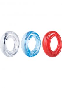 RingO 2 Cockring With Ball Sling Assorted Colors 18 Each Per Box