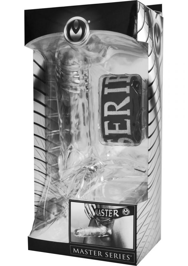 Master Series Grand Mambe Jock Style Cock Sheath Extra Large Clear 8.5 Inch