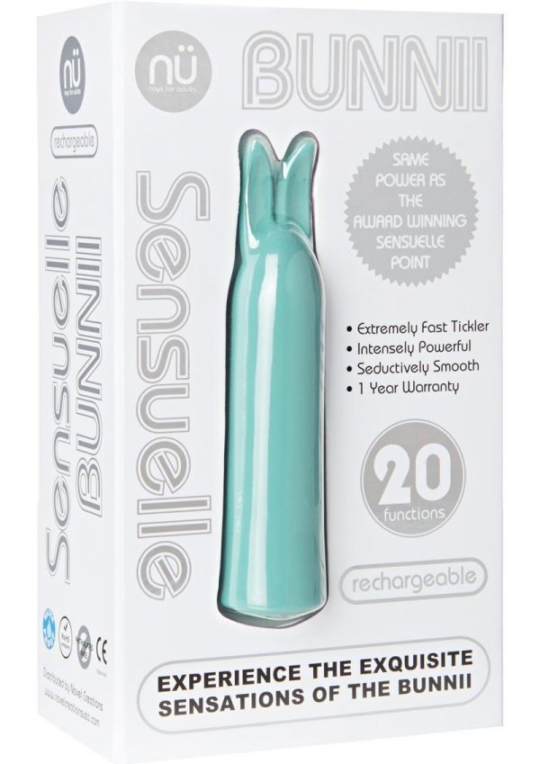 Bunnii 20 Function Silicone USB Rechargeable Vibe Waterproof Teal Blue