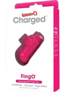 Charged Fing O Rechargeable Finger Mini Vibe Waterproof Pink