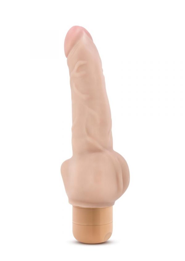 Dr. Skin Cock Vibe 12 Realistic Vibrator Showerproof Beige 8 Inch