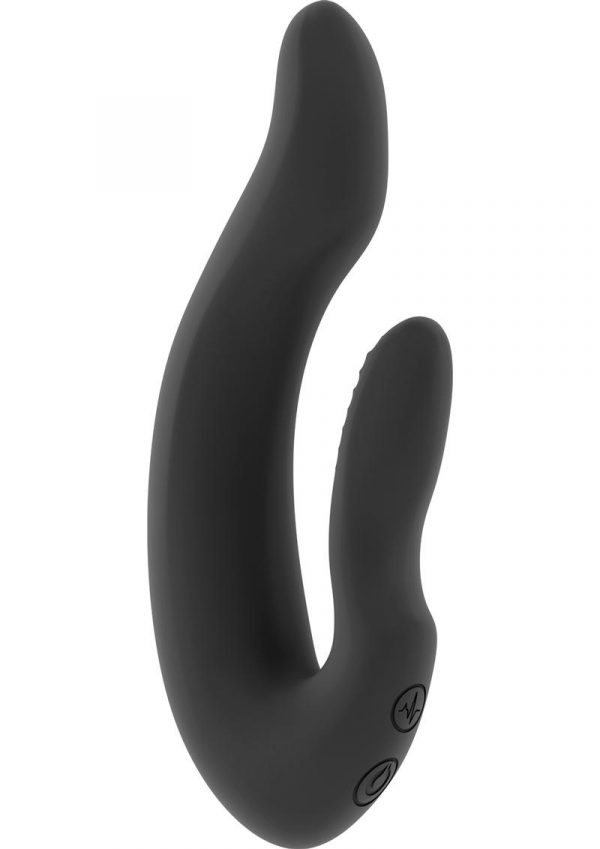 Jil Hayden Flexible Silicone USB Rechargeable Couples Vibrator Waterproof Black 5.9 Inch