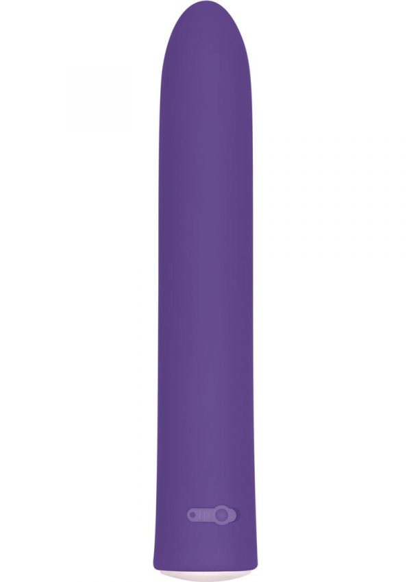 7 Function Rechargeable Slim Vibrator Waterproof Purple