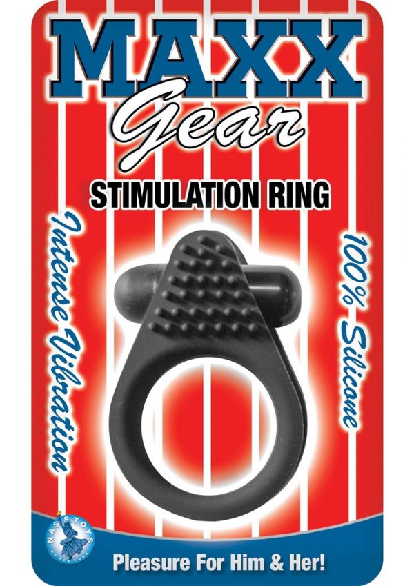 Maxx Gear Stimulation Ring Silicone Waterproof Black