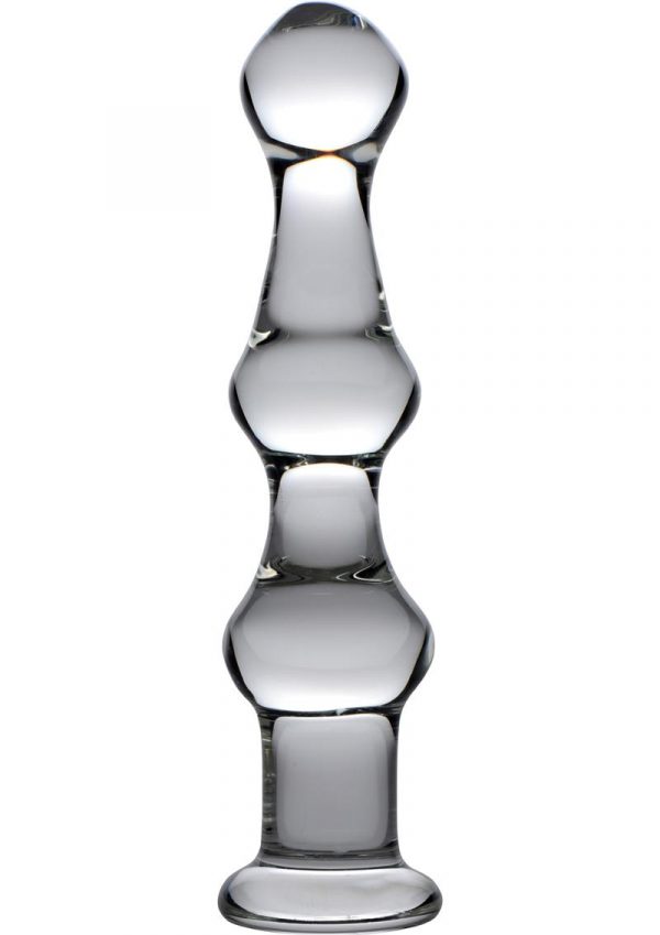 Master Series Mammoth 3 Bumps Glass Dildo Clear