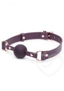 Fifty Shades Freed Cherished Collection Leather Ball Gag Silicone Purple