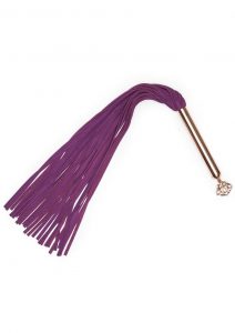 Fifty Shades Freed Cherished Collection Suede Flogger Purple With Gold Color Handle
