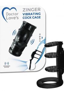 Doctor Love`s Zinger Vibrating Cock Cage Black