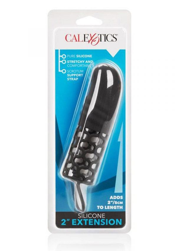 Silicone Penis Extension Black 6 Inch