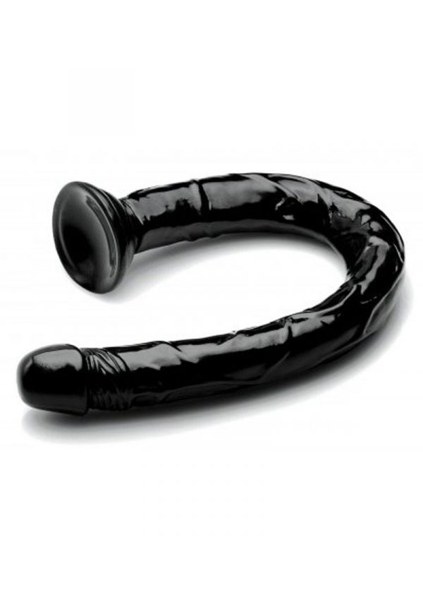 Hosed Realistic Hose Textured Bendable Dildo Waterproof Black 19 Inch