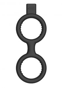 Electroshock E Stimulation Cock Ring With Ball Strap Black