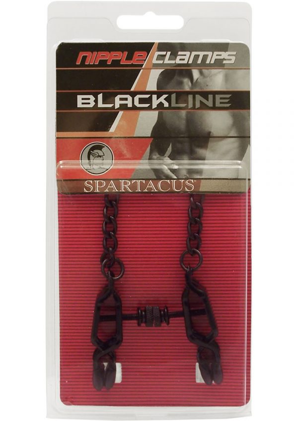 Blackline Adjustable Open Wide Nipple Clamps Black