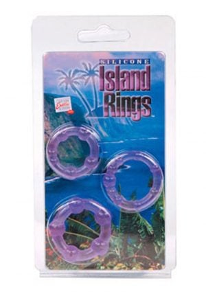 Siicone Island Rings Purple 3 Sizes