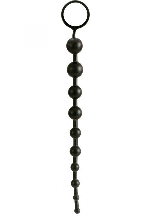 Superior X 10 Beads Graduated Anal Beads 11 Inch Black