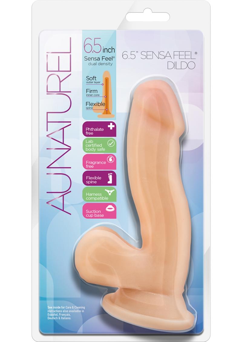 Au Naturel Sensa Feel Dildo 6.5 inch Non Vibrating Suction Cup