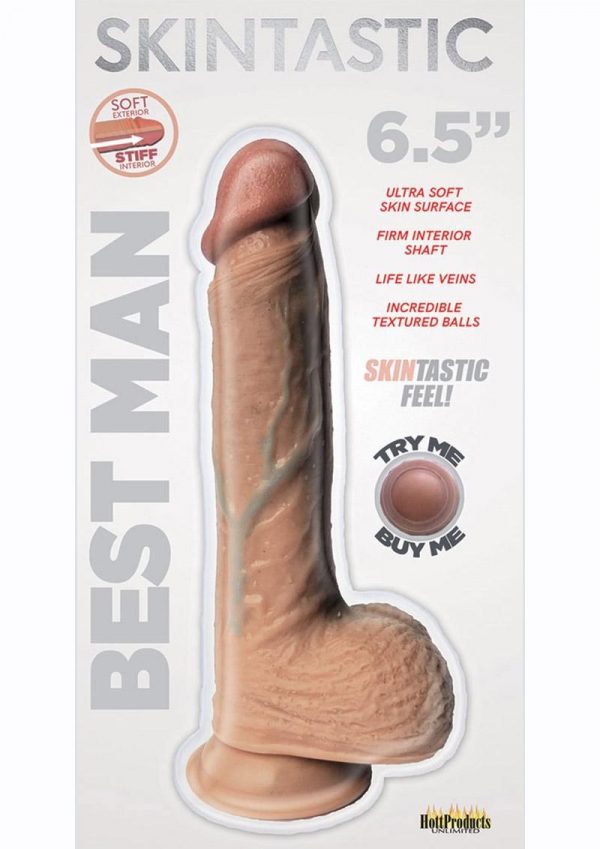 Skintastic So Vein Realistic Dildo With Balls Flesh Waterproof 6.5 Inch