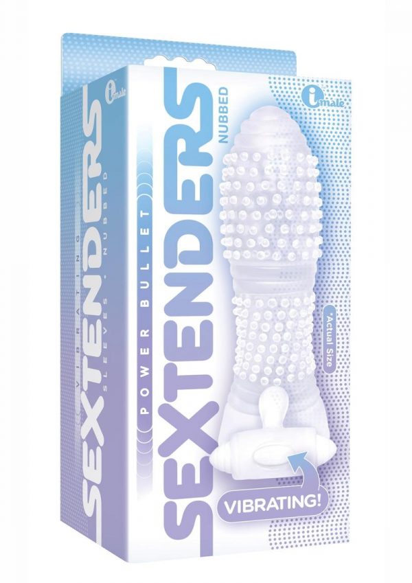 The 9`s Vibrating Sextenders Nubbed Clear 5.5 Inches