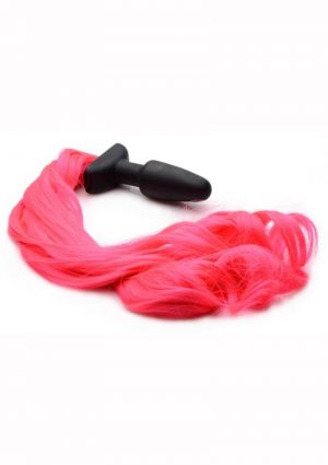 Tailz Pony Tail Silicone Anal Plug Hot Pink