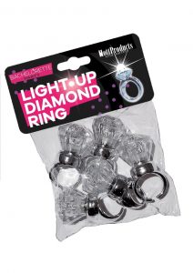 Bachelorette Party Light Up Diamond Ring 5 Per Pack
