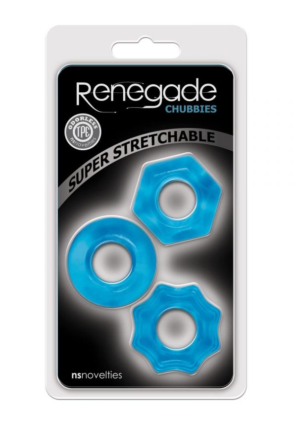 Renegade Chubbies Set Blue Non-Vibrating Cock Rings