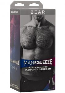 Man Squeeze Bear UltraSkyn Stroker Realistic Anus Vanilla 8 Inches