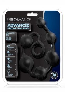 Performance Advanced Anal Beads 16in Silicone - Black
