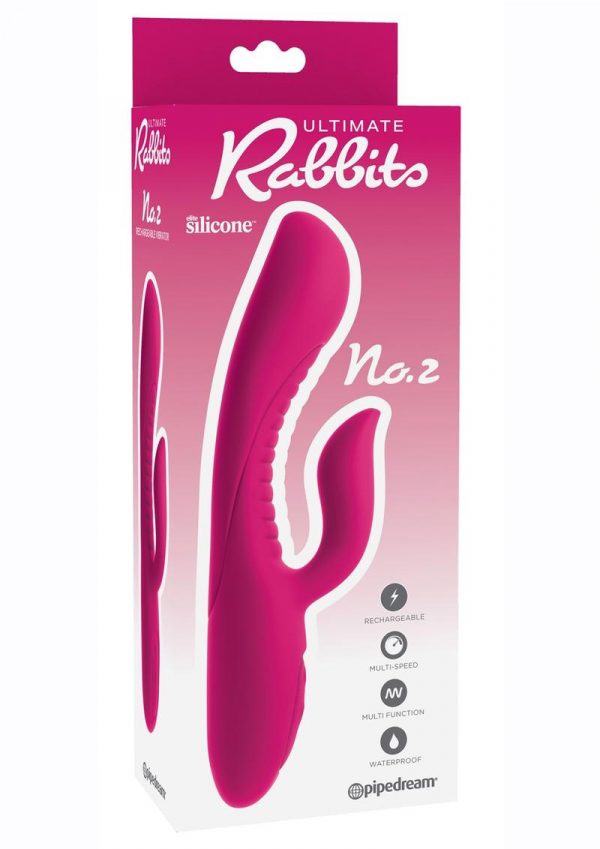 Ultimate Rabbits No 2 Fuschia Vibrator Multi Speed Waterproof Rechargeable