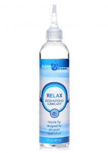 Clean Stream Relax Desensitizing Anal Lubricant With Nozzle Tip 8 Ounces