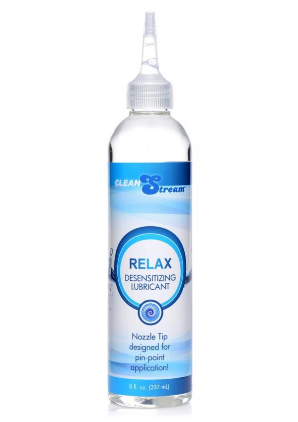 Clean Stream Relax Desensitizing Anal Lubricant With Nozzle Tip 8 Ounces