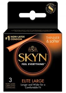 Lifestyles Skyn Elite Large Non Latex Lubricated Condoms 3-Pack