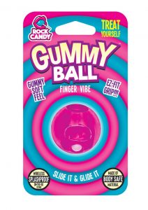 Rock Candy Gummy Ball Finger Vibe Splashproof  Pink
