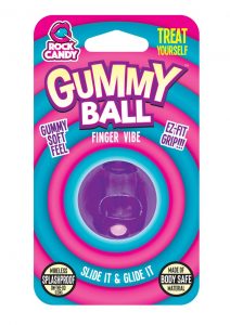 Rock Candy Gummy Ball Finger Vibe Splashproof  Purple