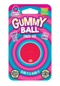 Rock Candy Gummy Ball Finger Vibe Splashproof  Red