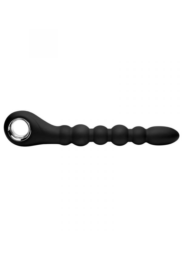 Master Series Dark Scepter 10X Vibrating Anal Beads Silcone