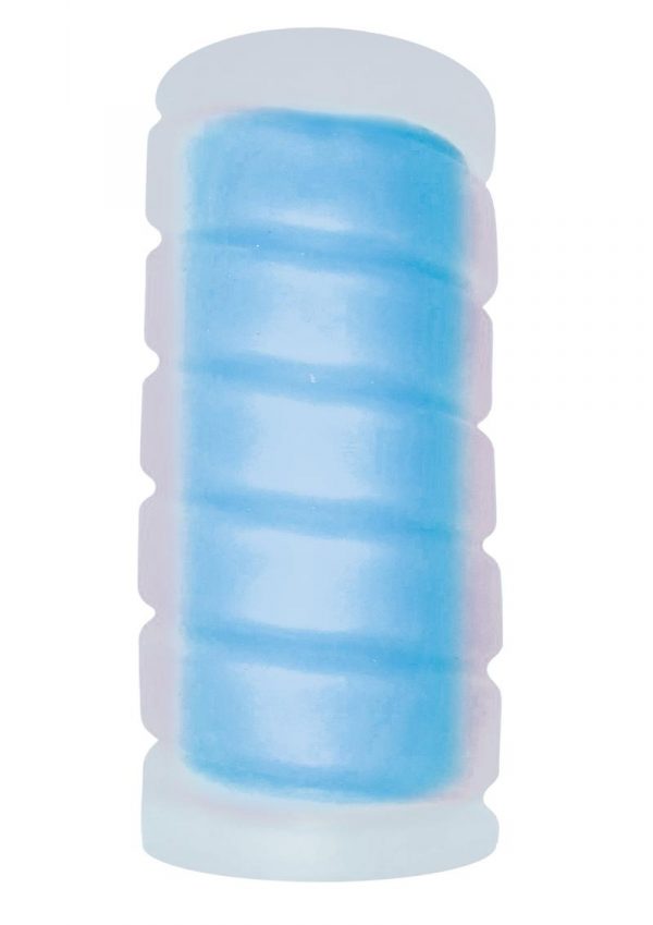 Jack It Duo Jelly Textured Masturbator Stroker Sky Blue