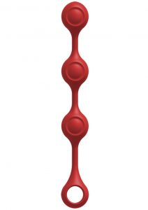 Kink Weighted Silicone Anal Balls Red