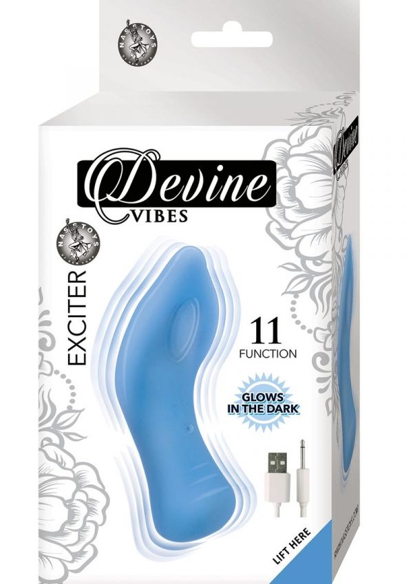 Devine Vibes Exciter Rechargeable Silicone Waterproof  Blue