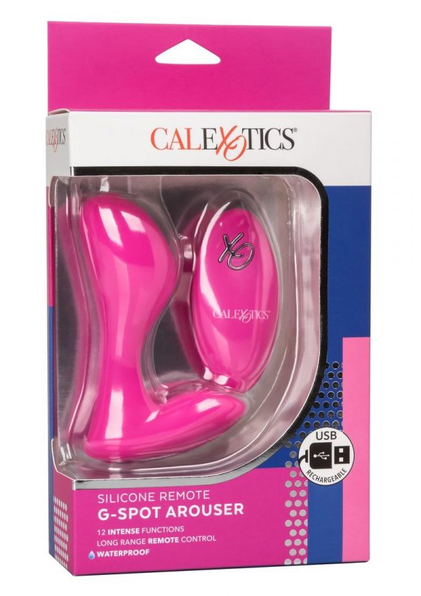 CalExotics Silicone Rechargeable G-Spot Arouser Vibrator With Remote Control - Pink