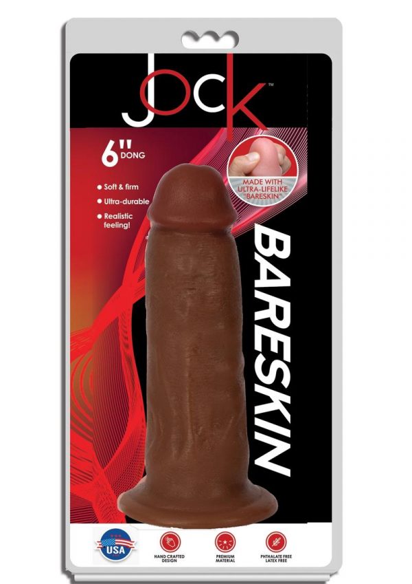 Jock Bareskin Realistic Dong 6in - Caramel