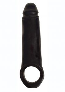 Jock Realistic Penis Enhancer With Ball Strap 2in - Black