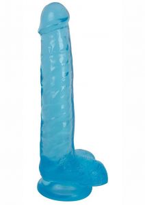 Lollicock Slim Stick Dildo With Balls 8in - Berry Ice