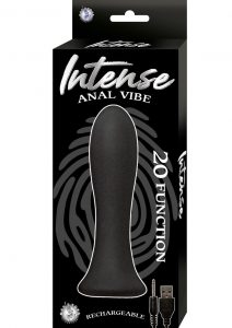 Intense Anal Vibe Silicone Rechargeable Vibrator - Black