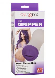 The Gripper Deep Throat Grip Masturbator - Mouth - Purple/Frost