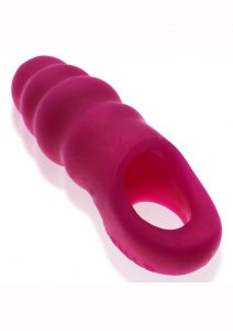 Invader Rippled Open-Ended Silicone Cocksheath Extender - Pink/Frost