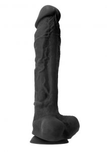 Colours Pleasures Silicone Dildo 10in - Black