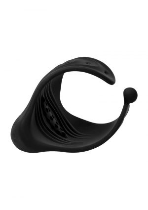 Trinity 4 Men 10X Pleasure Stroke Penis Silicone Sleeve Vibe - Black